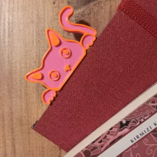 Cat Head BookMark, Cute BookMark 3D STL File, Cat Lover Gift - Model thumbnail 6