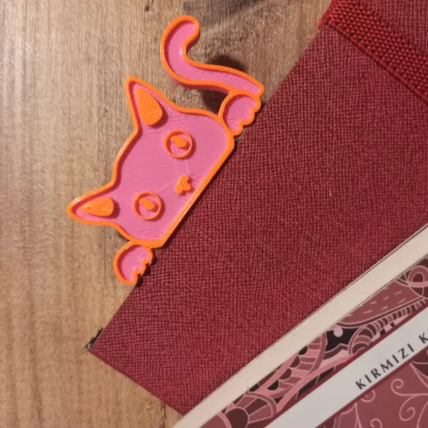 Cat Head BookMark, Cute BookMark 3D STL File, Cat Lover Gift - Model preview 6