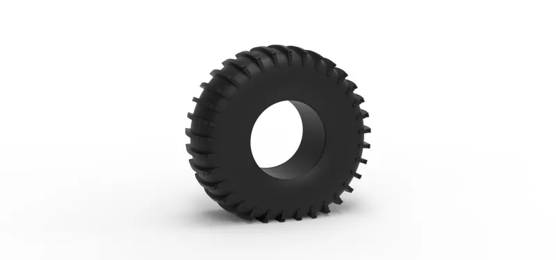 Trom tire 1 deflated Scale 1:25 - Model preview 1