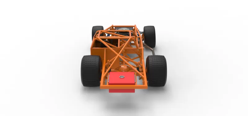 Vintage Dirt late model Race car Base Version 4 Scale 1:25 - Model preview 14
