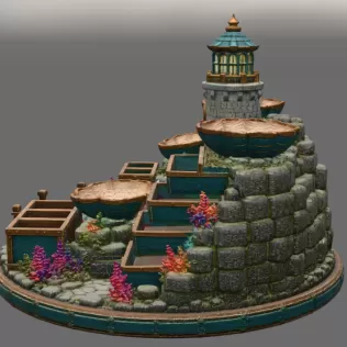 Lighthouse Jewelry Organizer STL File for 3D Print - Model thumbnail 9