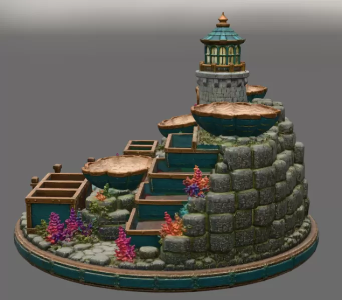 Lighthouse Jewelry Organizer STL File for 3D Print - Model preview 9
