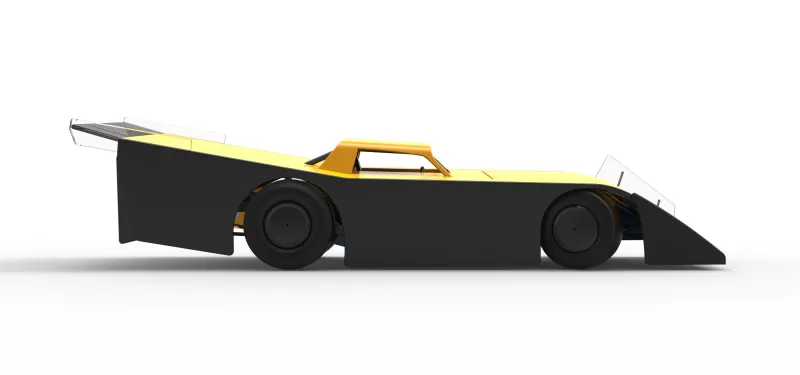 Vintage Dirt late model Race car V5 while turning Scale 1:25 - Model preview 22