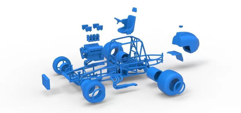 Vintage Dirt Silver Crown Car Base Scale 1:25 - Model preview 28