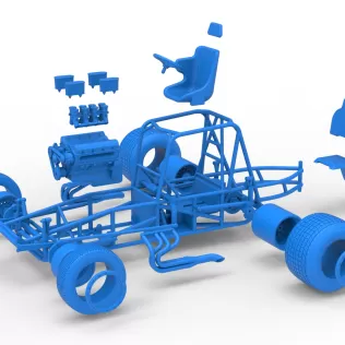 Vintage Dirt Silver Crown Car Base Scale 1:25 - Model thumbnail 28