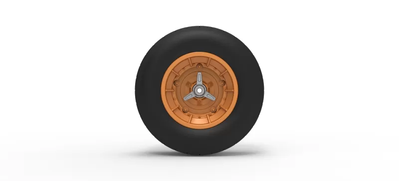 Wheel of Vintage Dirt race car V7 Scale 1:25 - Model preview 5