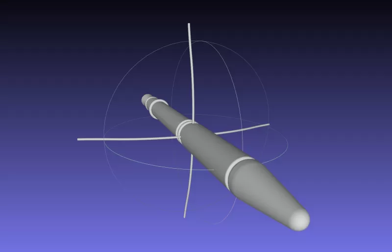 Explorer 1 First US Satellite Printable Scale Model - Model preview 2
