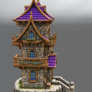 Fantasy Medieval House STL for 3D Printing - Model thumbnail 7