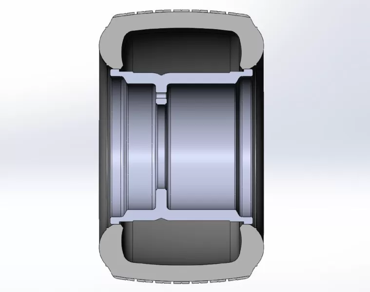 Rim and tire of Super Dirt Late model Scale 1:25 - Model preview 4