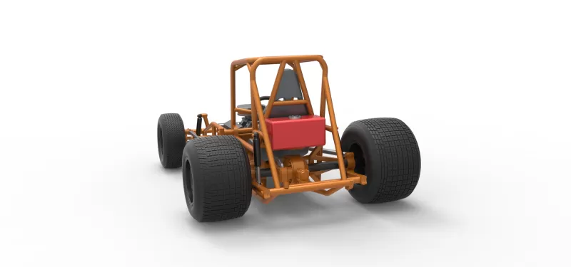 Vintage Sprint car Base Version 2 Scale 1:25 - Model preview 14