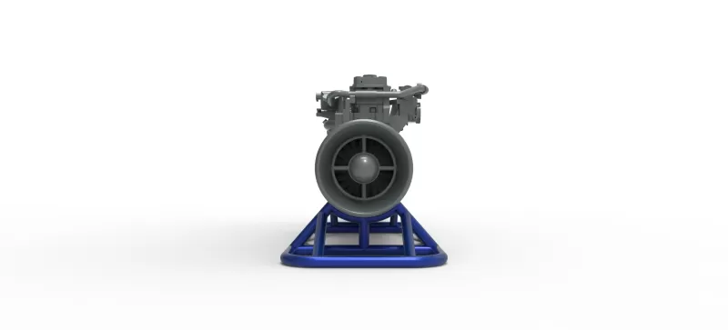 Jet engine on the frame Scale 1:25 - Model preview 5