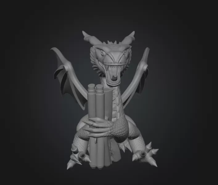 Dragon pen holder - Model preview 1