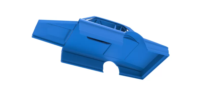 Shell of Vintage Asphalt Modified stock car V11 Scale 1:25 - Model preview 3
