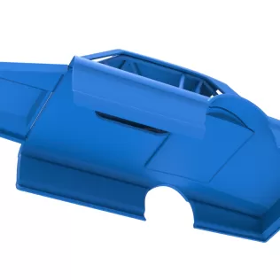 Shell of Vintage Asphalt Modified stock car V11 Scale 1:25 - Model thumbnail 3