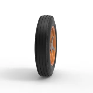 Wheel of Vintage Dirt race car V5 Scale 1:25 - Model thumbnail 3
