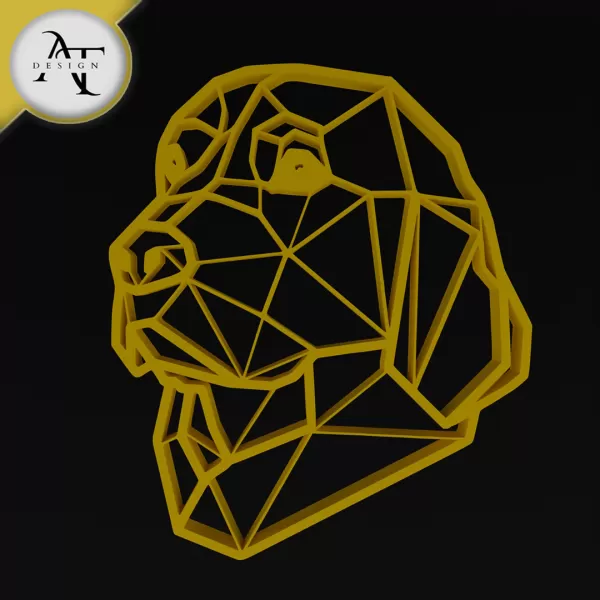 Dog - Geometric - 2D Wall Art Decor - Model preview 1