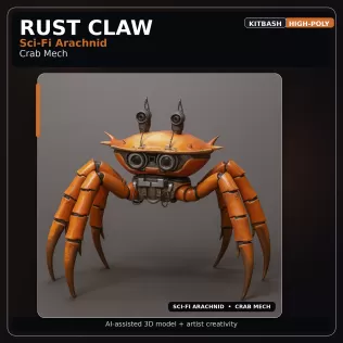 Creature & Mecha Collection – High-Poly Kitbash Character Pack - Model thumbnail 4