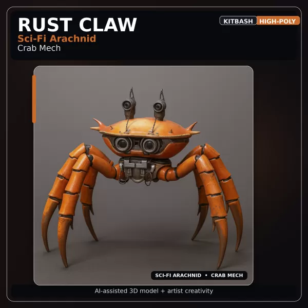 Creature & Mecha Collection – High-Poly Kitbash Character Pack - Model preview 4