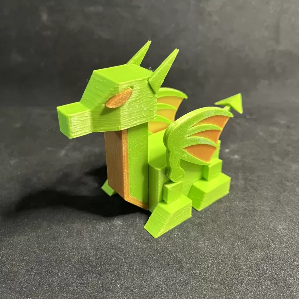 Low Poly Baby RoboDragon - Model preview 7