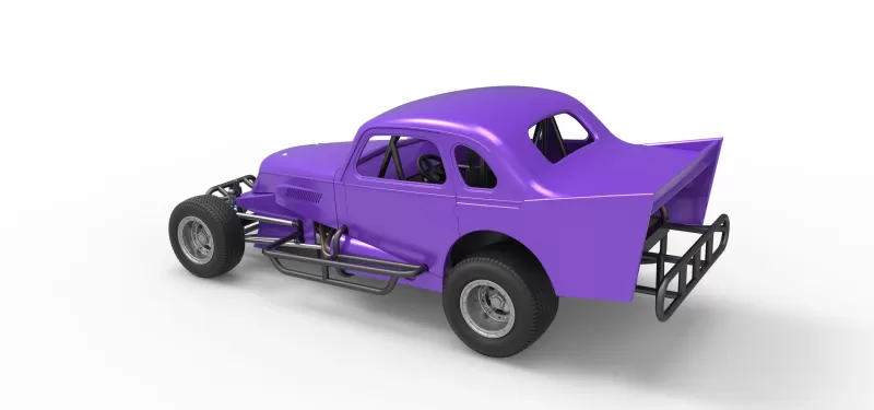 Vintage Dirt Modified stock car Scale 1:25 - Model preview 12