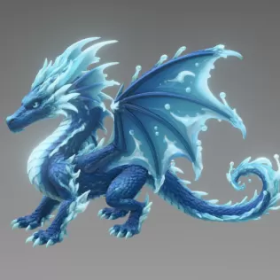 🌊 Frostwave Water Dragon STL File for 3D Print - Model thumbnail 7