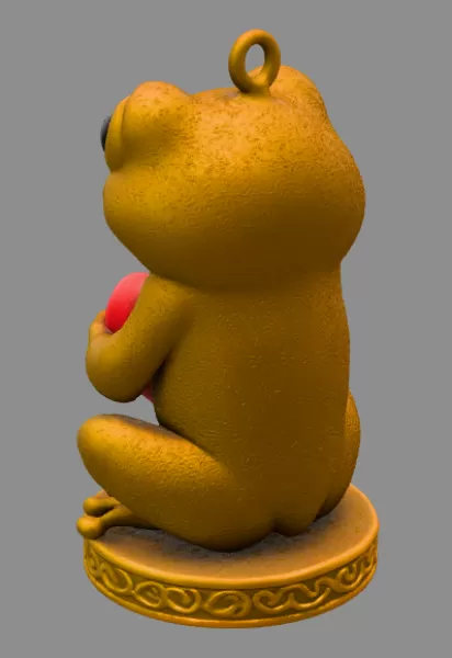 Frog with Heart – STL File | Digital Download - Model preview 4