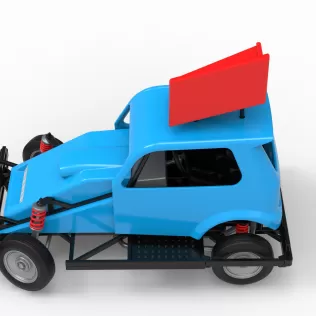 New Zealand Ministock car while turning Version 3 Scale 1:25 - Model thumbnail 10