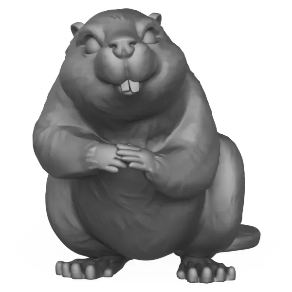 3D Printable Beaver Animal - Model preview 2