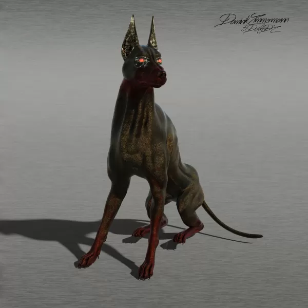 Anubis Höllenhund - Wache Links - Model preview 1