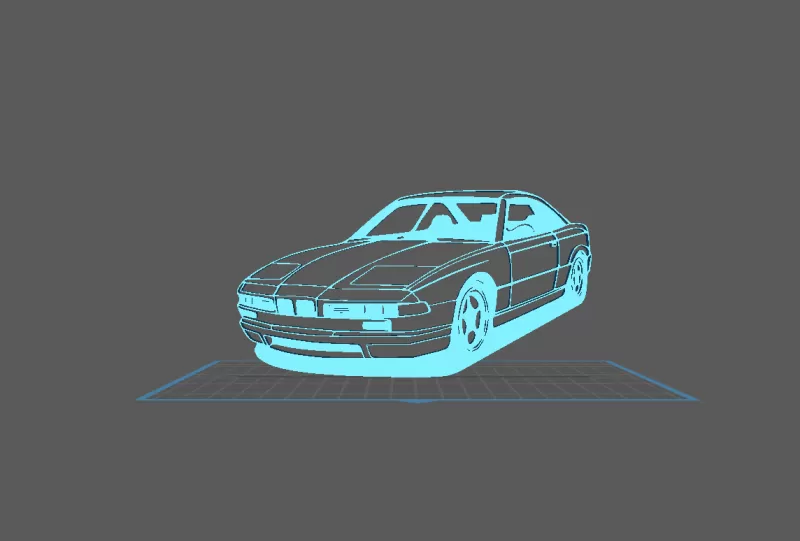 BMW - Serie 8 E31 Wall Art - Model preview 1