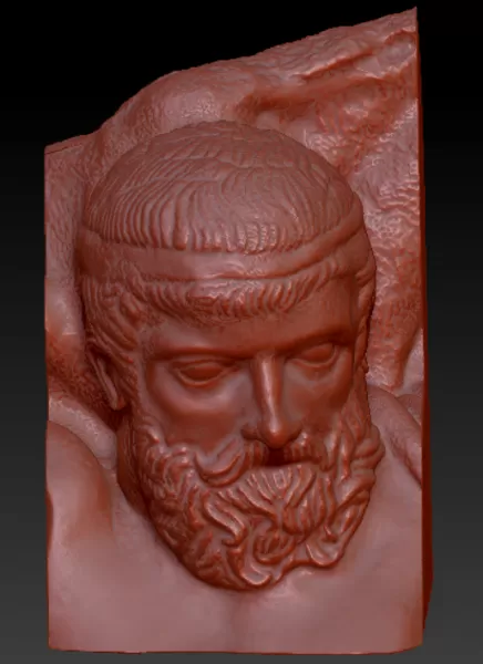 Fragment of the relief of a fallen warrior - Model preview 1