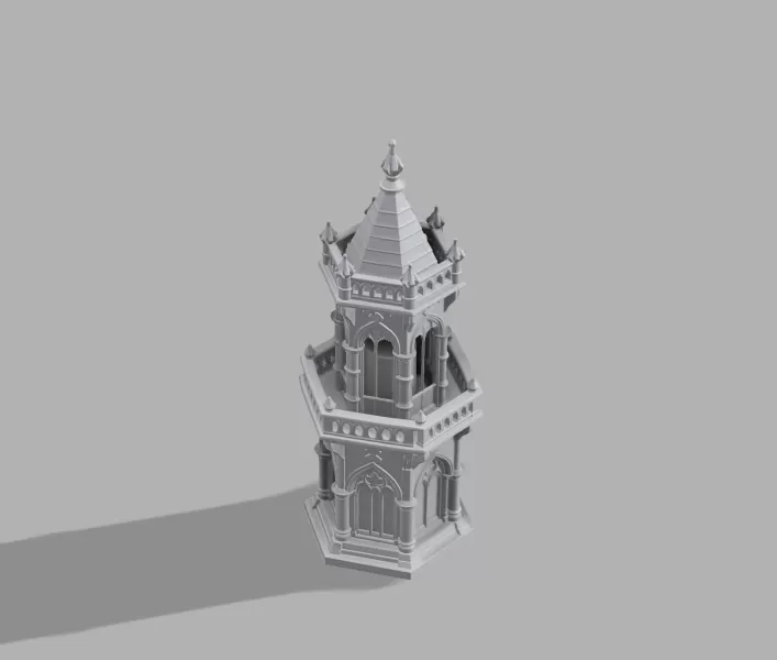 Gothic Candle Tower – Keep - Model preview 8