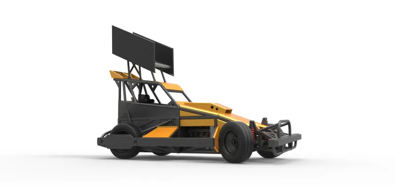 New Zealand Superstock car while turning Version 4 Scale 1:25 - Model preview 25