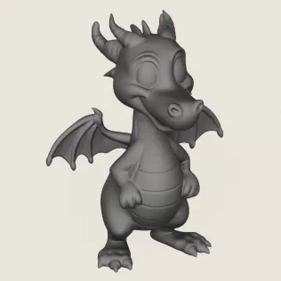 Fantasy Dragon Print Ready 3D Model - Model thumbnail 4