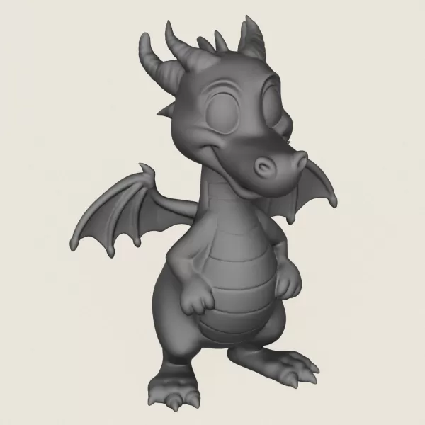 Fantasy Dragon Print Ready 3D Model - Model preview 4