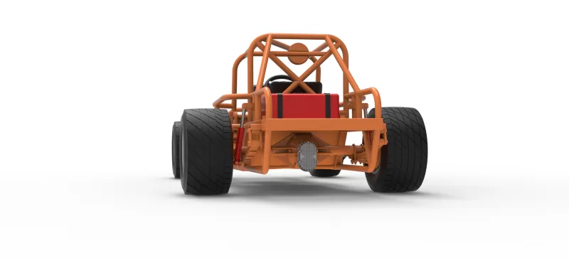 Vintage Dirt Modified stock car Base Version 8 Scale 1:25 - Model preview 15