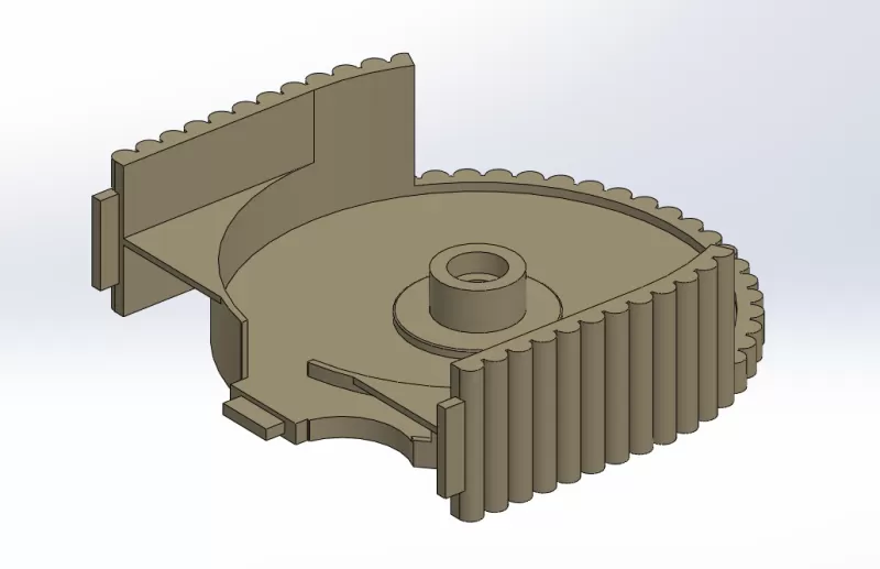 🧂⚙ Smart Rotating Spice Rack – Easy Gear-Driven Carousel Organ - Model preview 8