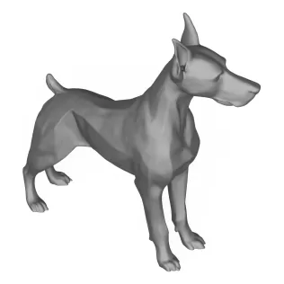 Doberman Dog 3D Print Model - Model thumbnail 4