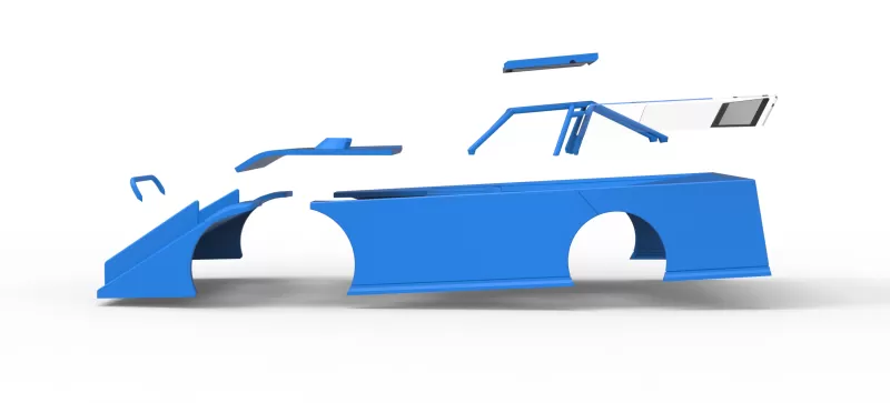 Shell of Wedge Dirt Late model Scale 1:25 - Model preview 23