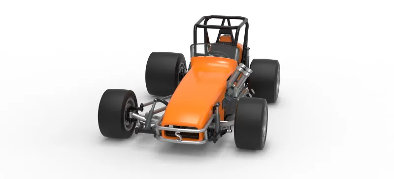 Vintage Pavement Sprint car Scale 1:25 - Model preview 5