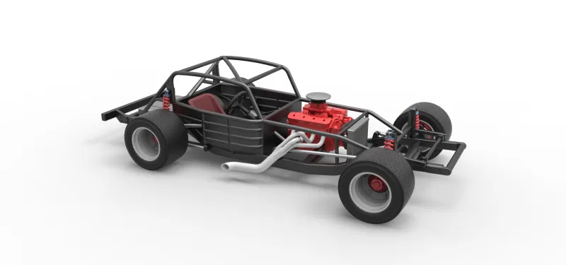 Vintage Asphalt Modified stock car Base V5 Scale 1:25 - Model preview 22