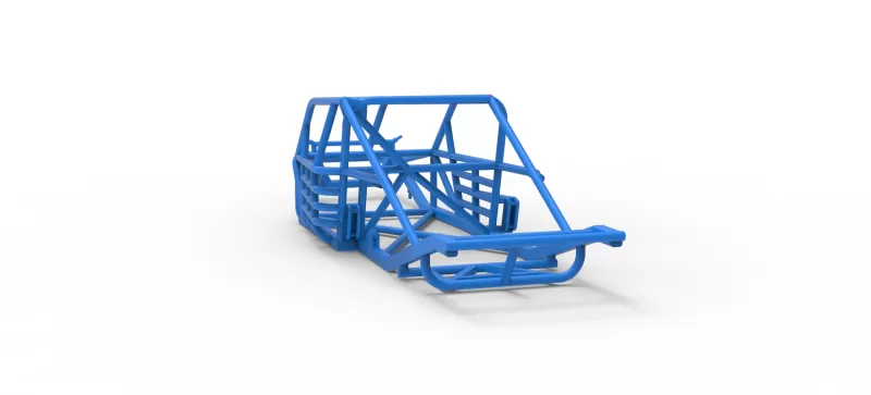 Frame of Vintage Asphalt Modified stock car Version 3 Scale 1:25 - Model preview 11