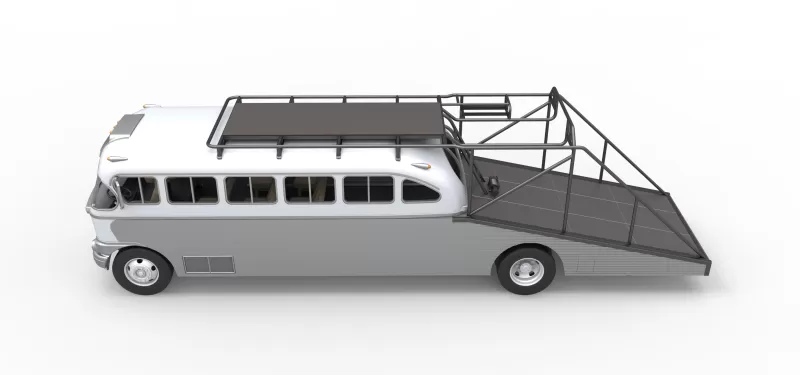 Vintage Transporter truck for Race car Version 8 Scale 1:25 - Model preview 16