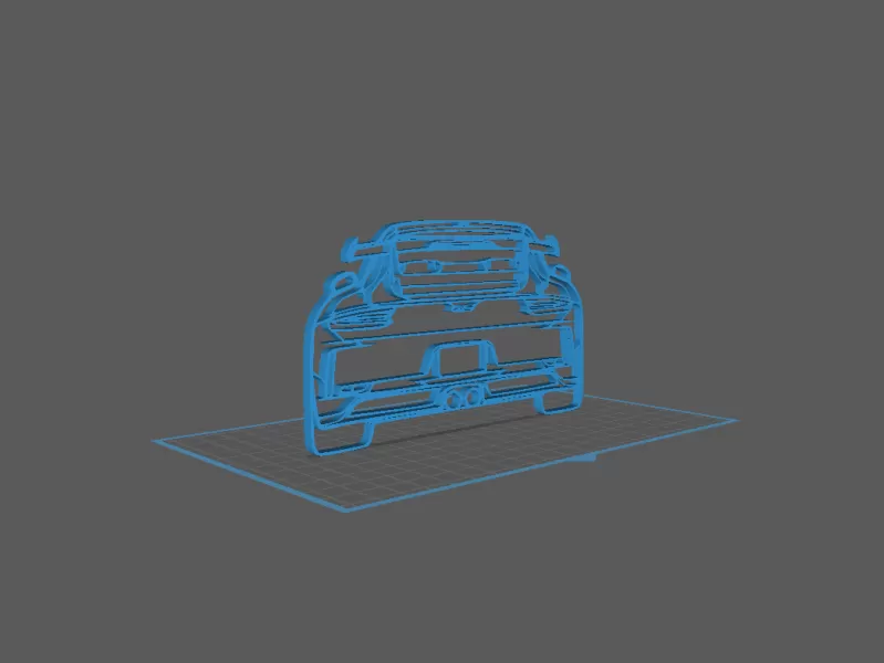 Porsche - 911 GT3 modele 991 Wall Art - Model preview 1