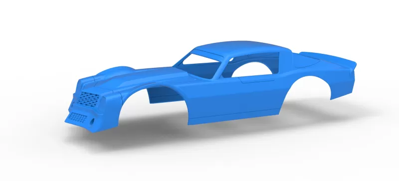 Shell of Vintage Dirt late model Race car Scale 1:25 - Model preview 1