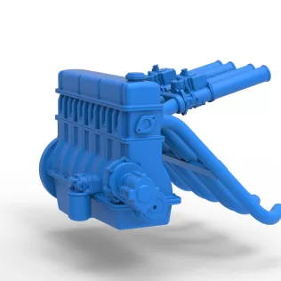 Engine of Vintage dragster Scale 1:25 - Model thumbnail 17