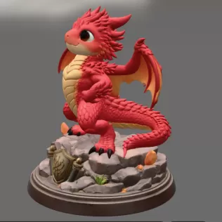 Brave Guardian Dragon STL File for 3D Printing - Model thumbnail 5