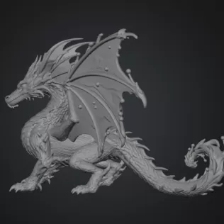 🌊 Frostwave Water Dragon STL File for 3D Print - Model thumbnail 12
