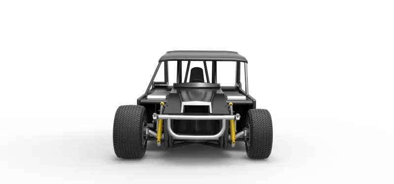 Vintage Dirt Modified stock car Version 6 Scale 1:25 - Model preview 7