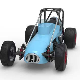 Dirt Silver Crown Champ car Scale 1:25 - Model thumbnail 5